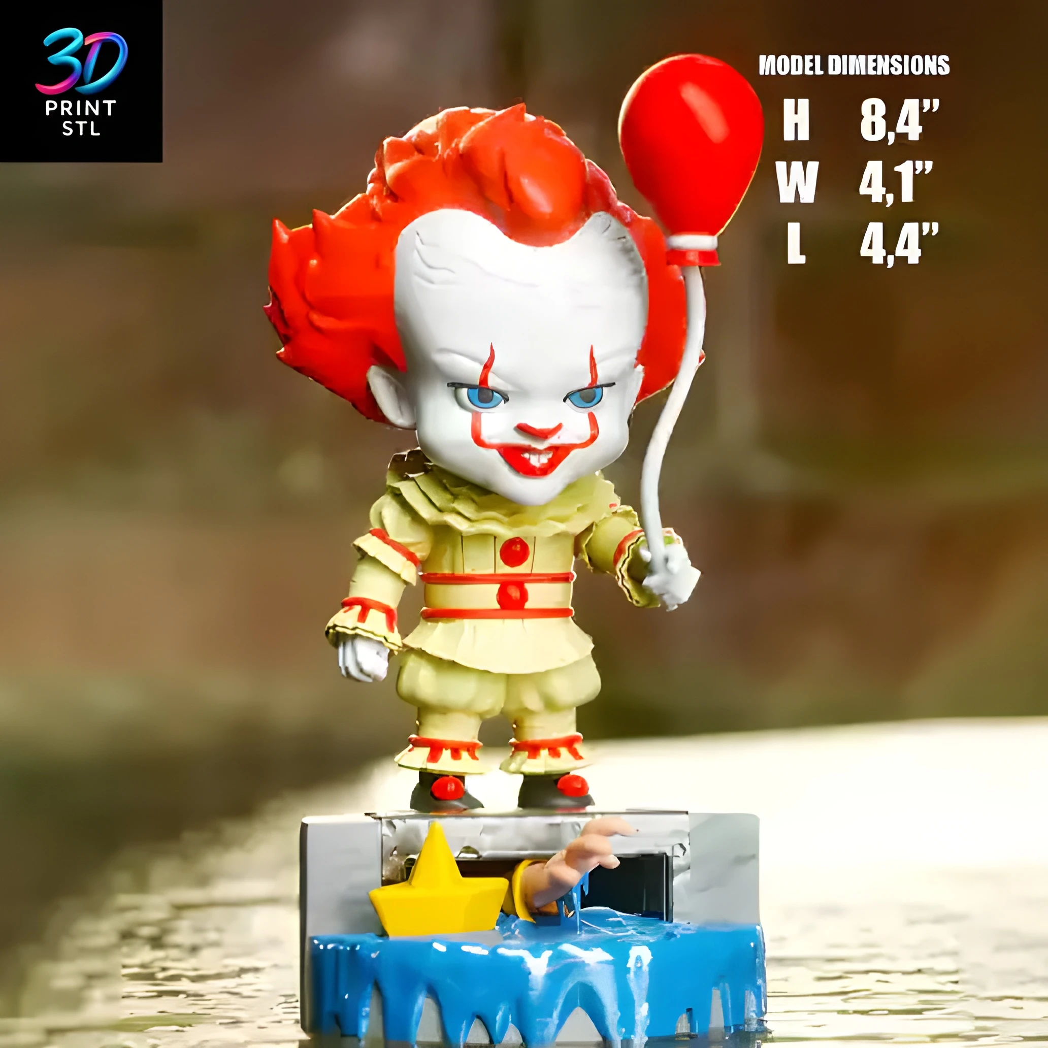 Pennywise Chibi IT | 3D Print File | STL
