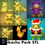 Pikachu Pack | 3D Print File | STL