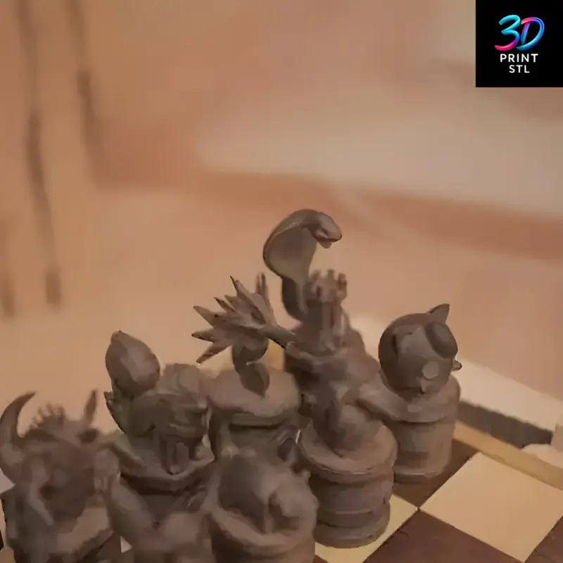 Pokémon Chess Set Pokémon | STL for 3D Printers - Image 3