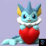 Vaporeon Pokemon | 3D Print File | STL