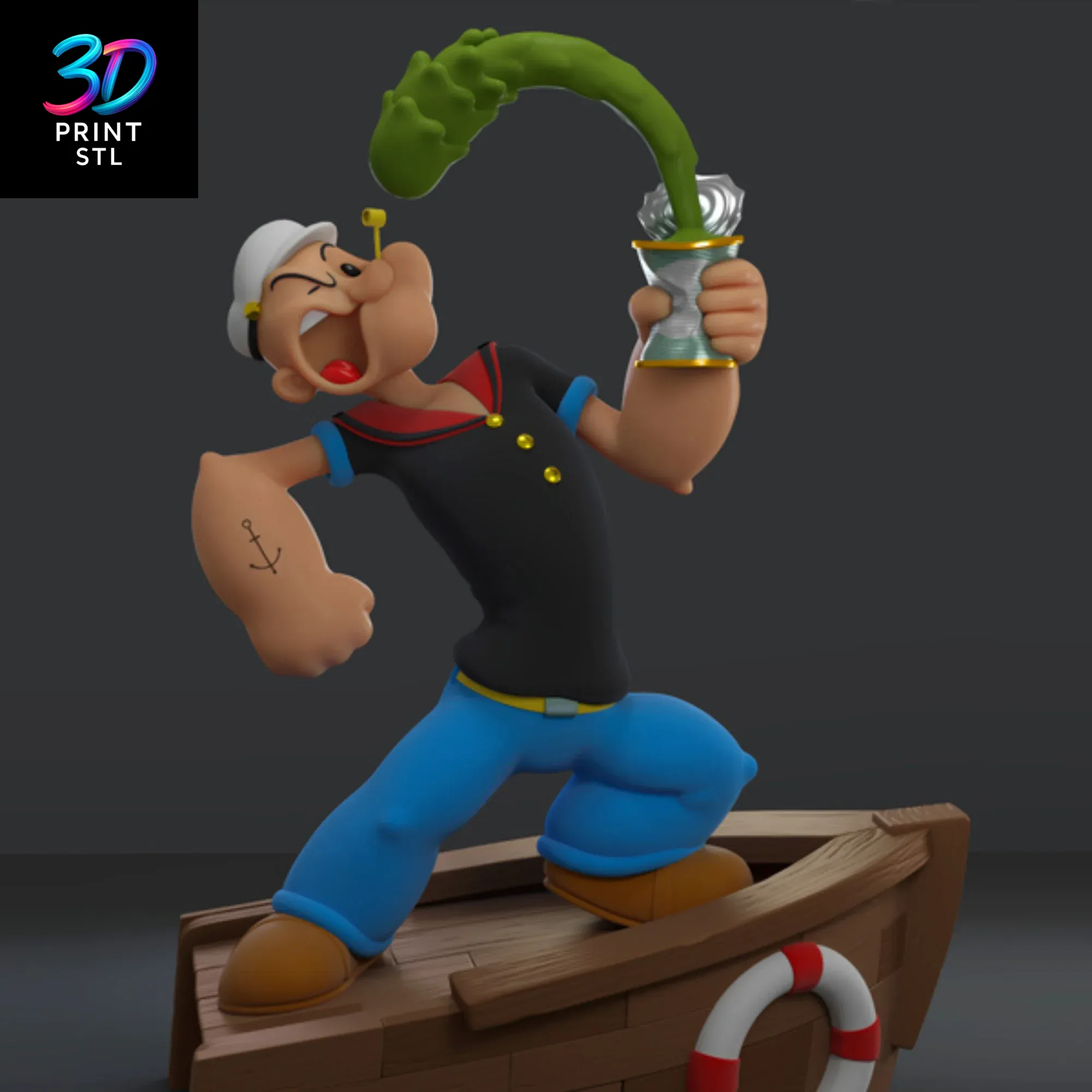 Popeye Diorama | STL for 3D Printers