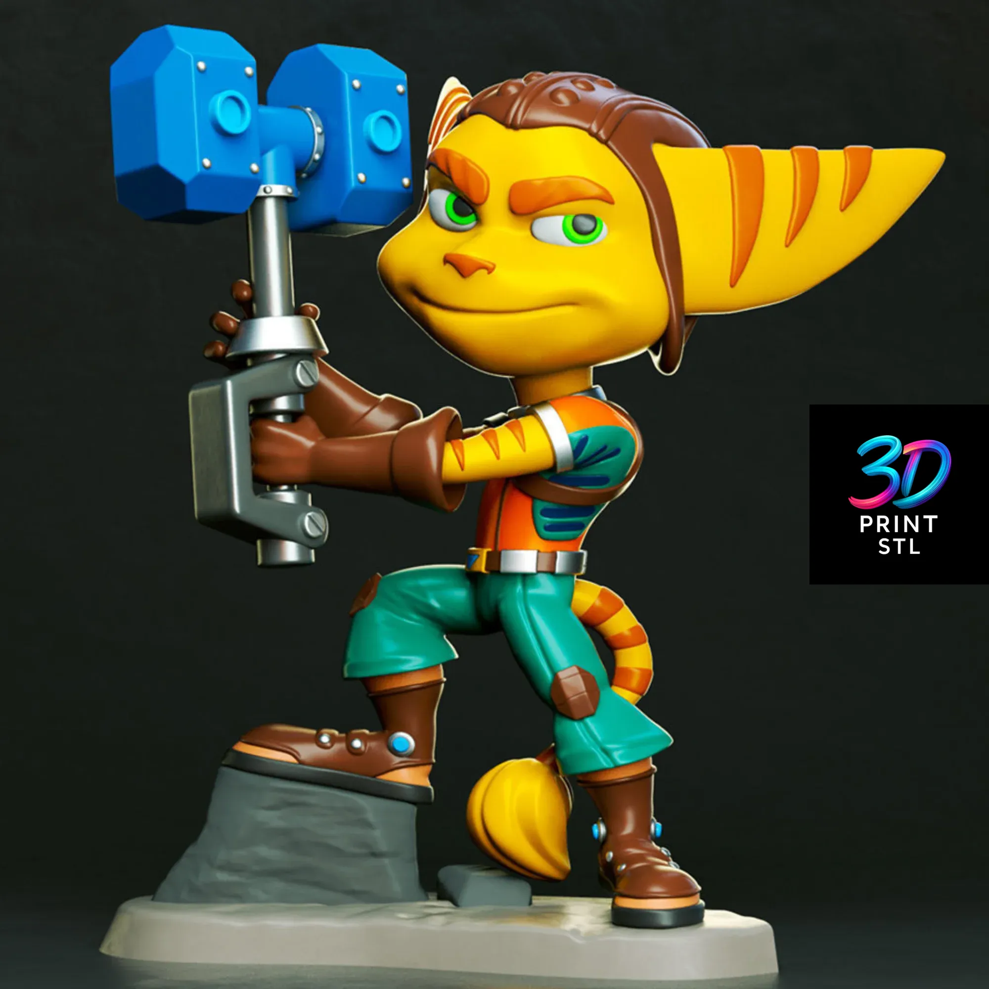 Ratchet Chibi Ratchet & Clank | 3D Print Model | STL