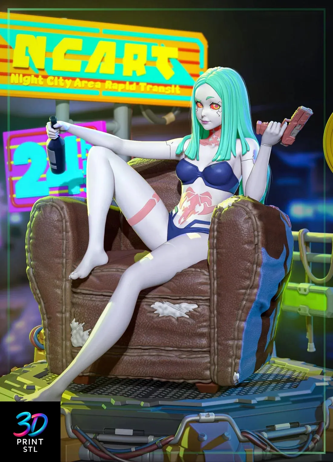 Rebecca Cyberpunk Edgerunner | 3D Print File | STL