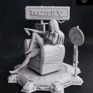 Rebecca STL Cyberpunk Edgerunner STL File 3D Digital Printing STL File Game Characters 0218 2