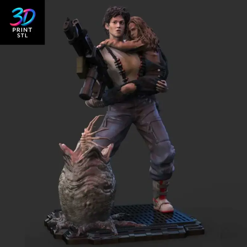 Ripley and Newt Figure Aliens | STL for 3D Printers