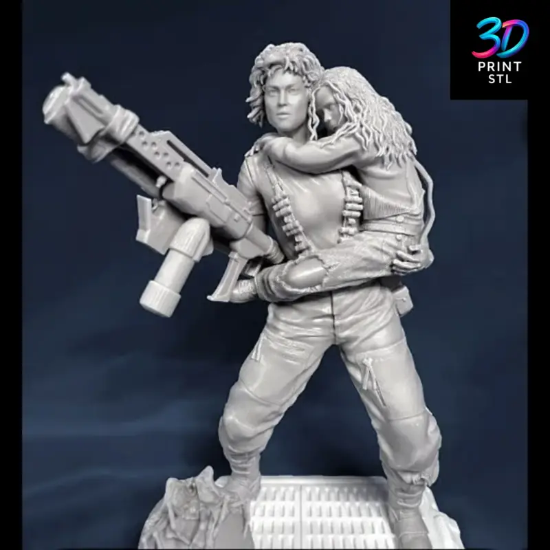 Ripley and Newt Figure Aliens | STL for 3D Printers - Image 5