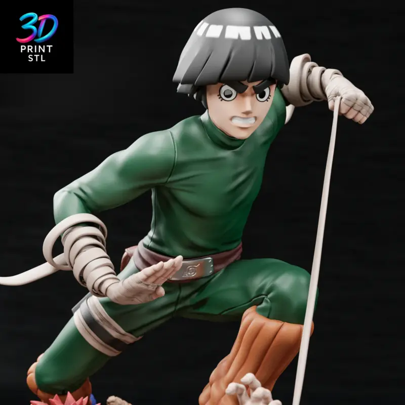 Rock Lee vs Gaara Diorama Naruto | 3D Print File | STL - Image 3