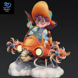 Arale Flying Ship Figure Dr. Slump | 3D Print Model | STL