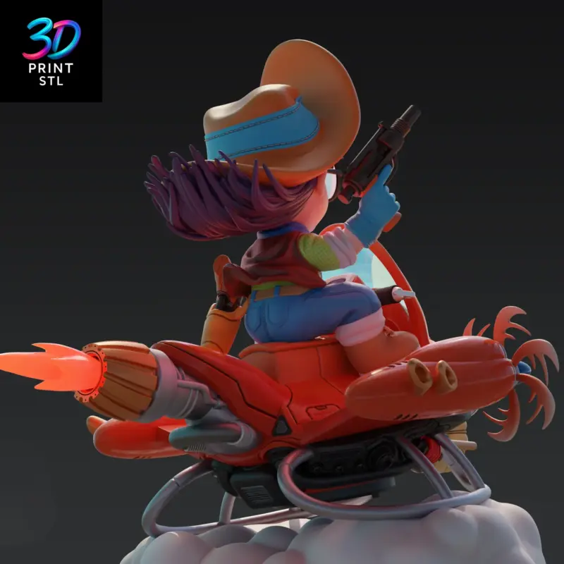 Arale Flying Ship Figure Dr. Slump | 3D Print Model | STL - Image 5