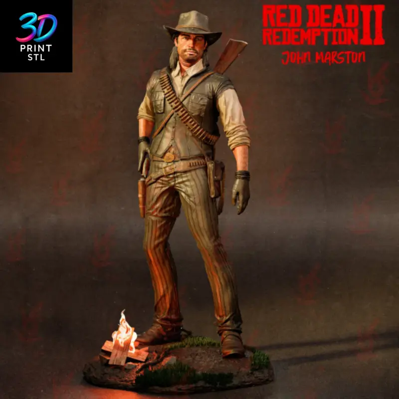 John Marston Diorama Red Dead Redemption II | 3D Print File | STL - Image 4