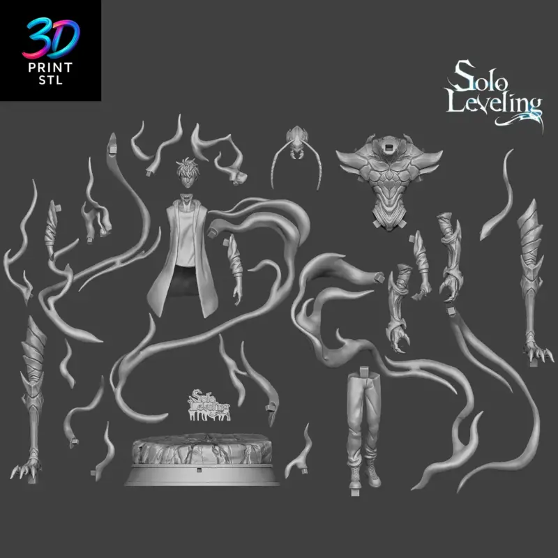 Sung Jinwoo & Beru Diorama Solo Leveling | 3D Print Model | STL - Image 4