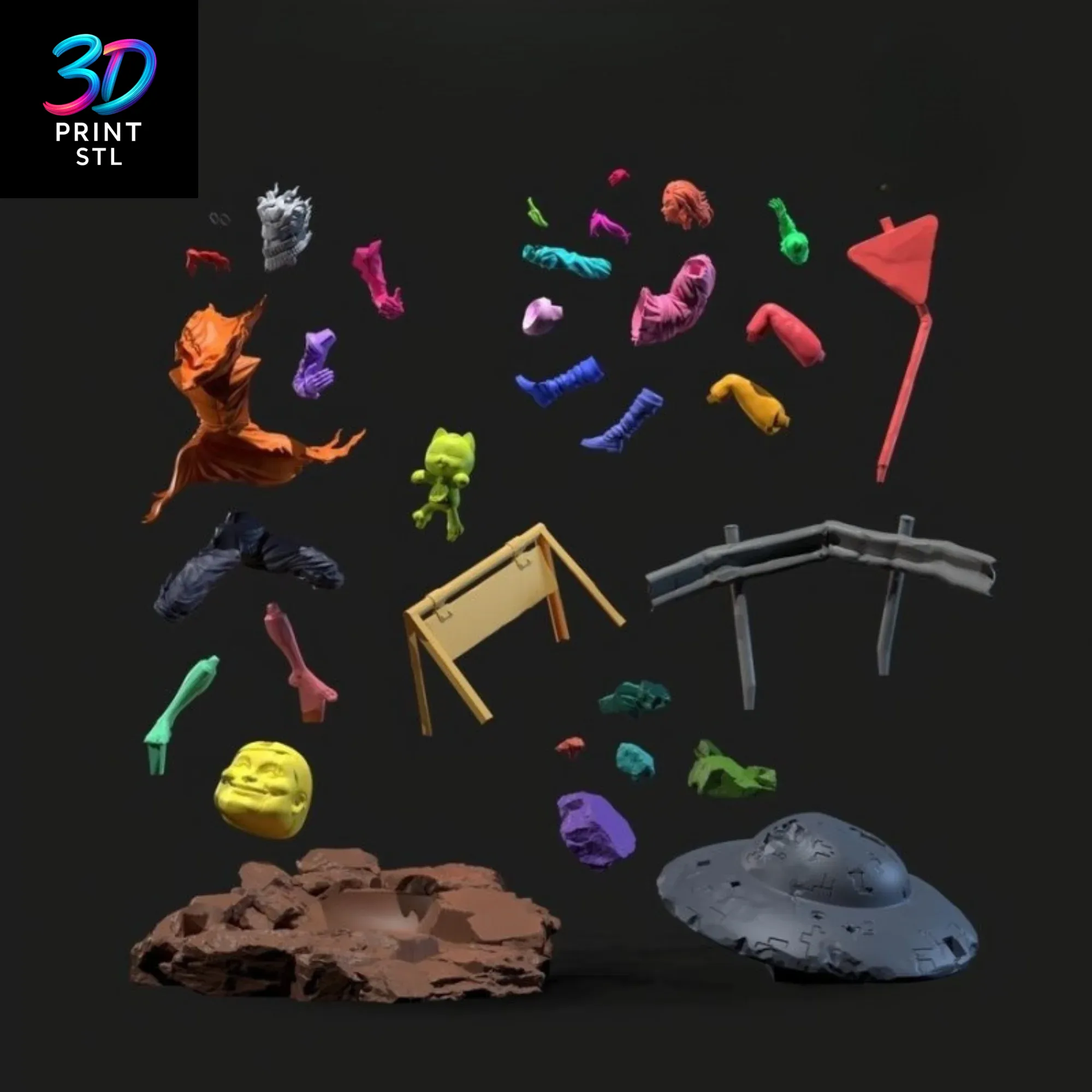 Momo Ayase & Okarun Diorama Dandadan | STL for 3D Printers - Image 4