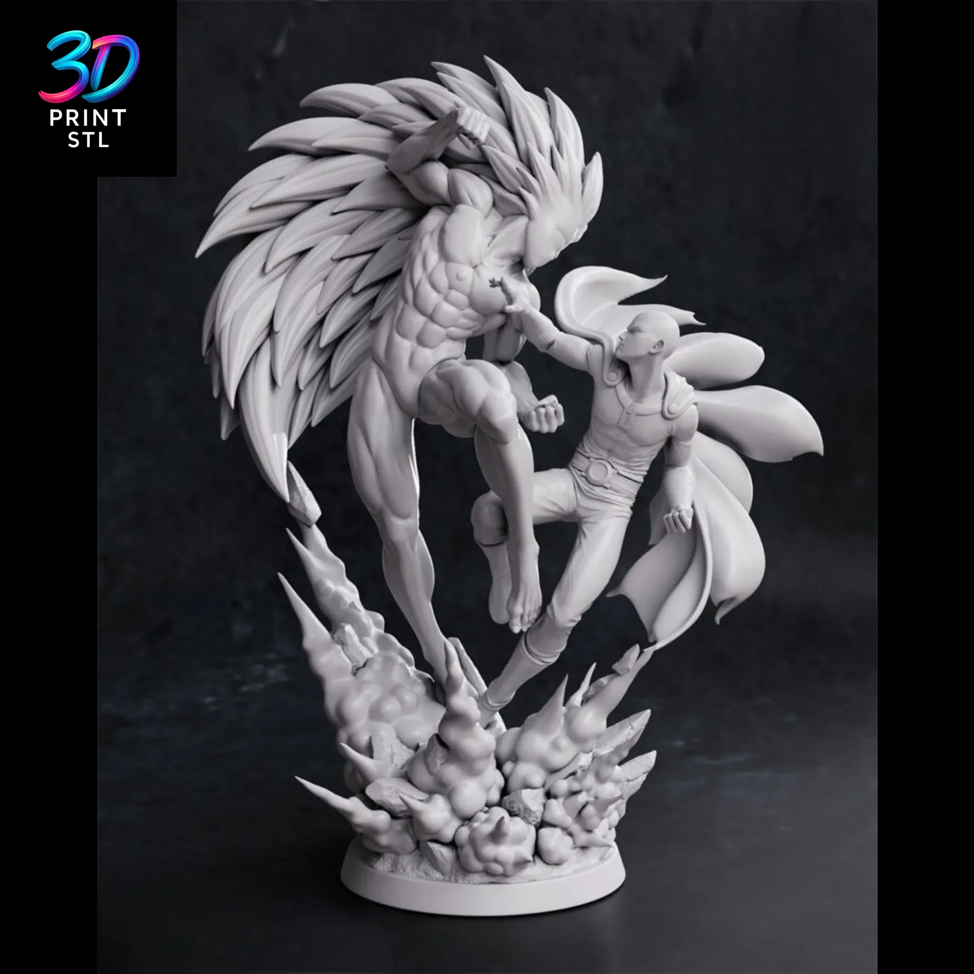 Saitama vs Boros Diorama One Punch Man | 3D Print File | STL - Image 3