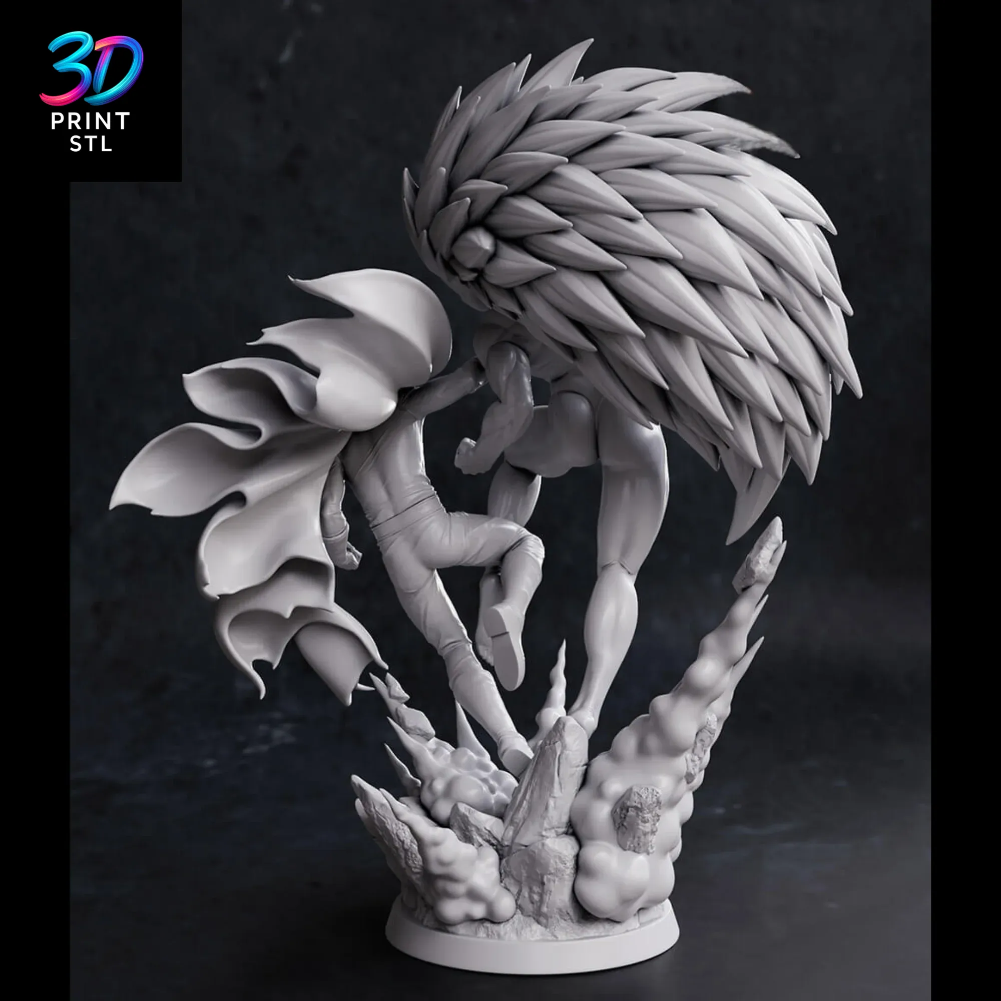 Saitama vs Boros Diorama One Punch Man | 3D Print File | STL - Image 4