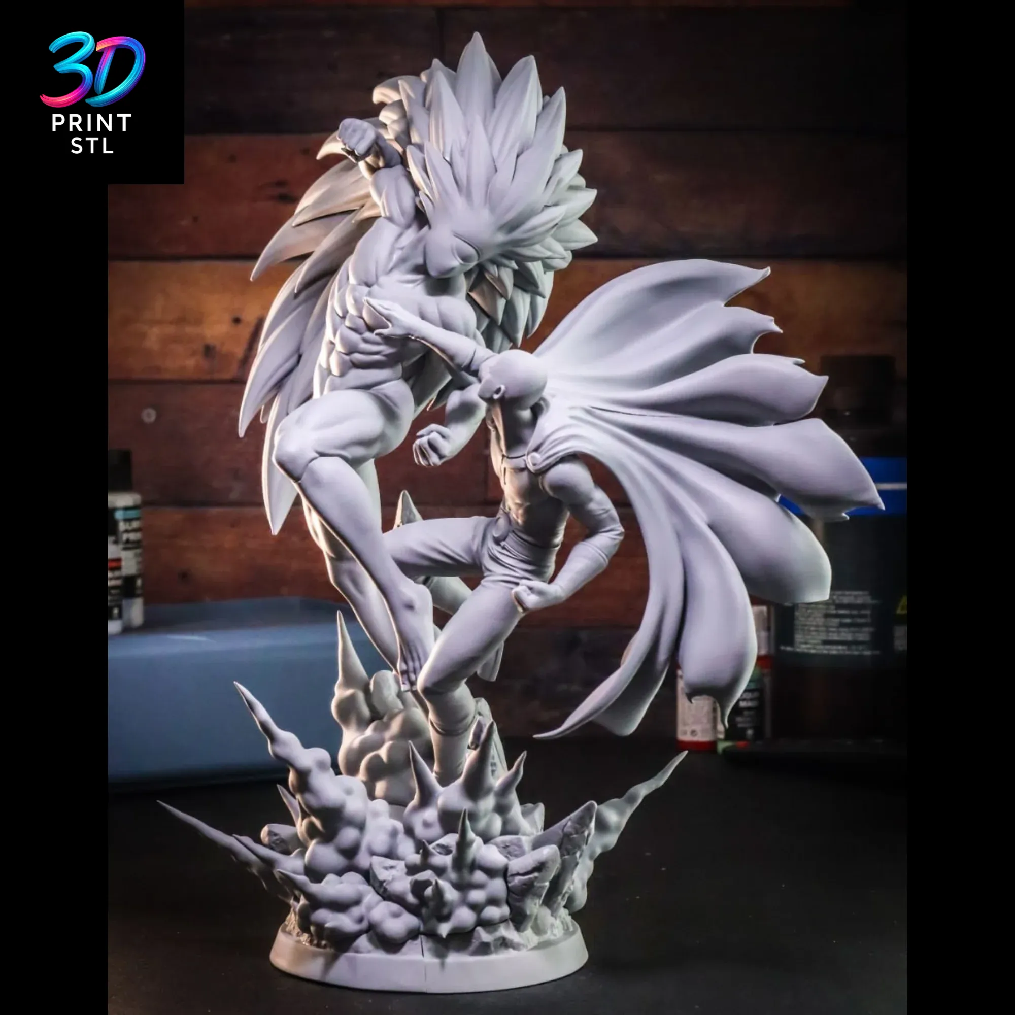 Saitama vs Boros Diorama One Punch Man | 3D Print File | STL - Image 5