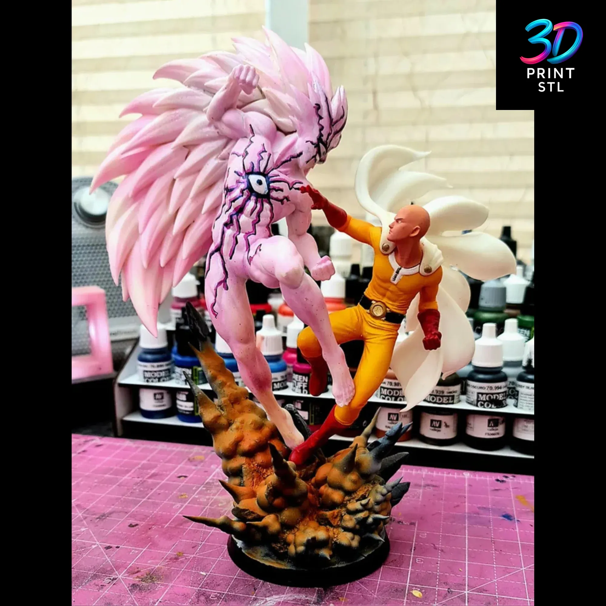 Saitama vs Boros Diorama One Punch Man | 3D Print File | STL - Image 6