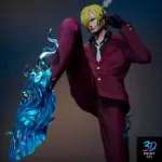 One Piece Sanji Fiery Kick Figure | Detailed STL for 3D Printers