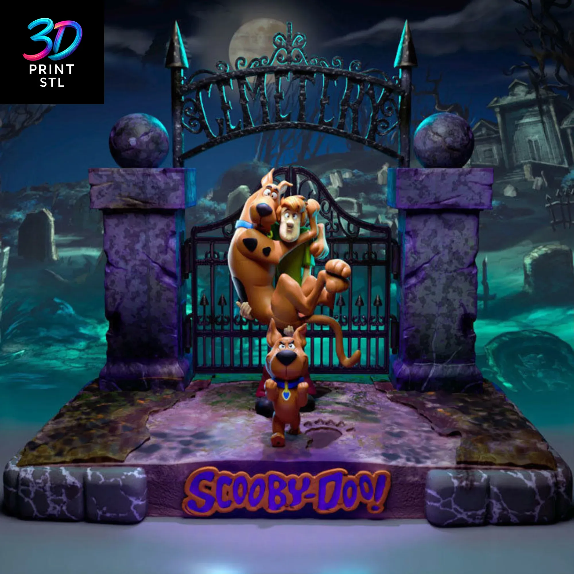 Scooby-Doo & Shaggy Diorama | STL for 3D Printers
