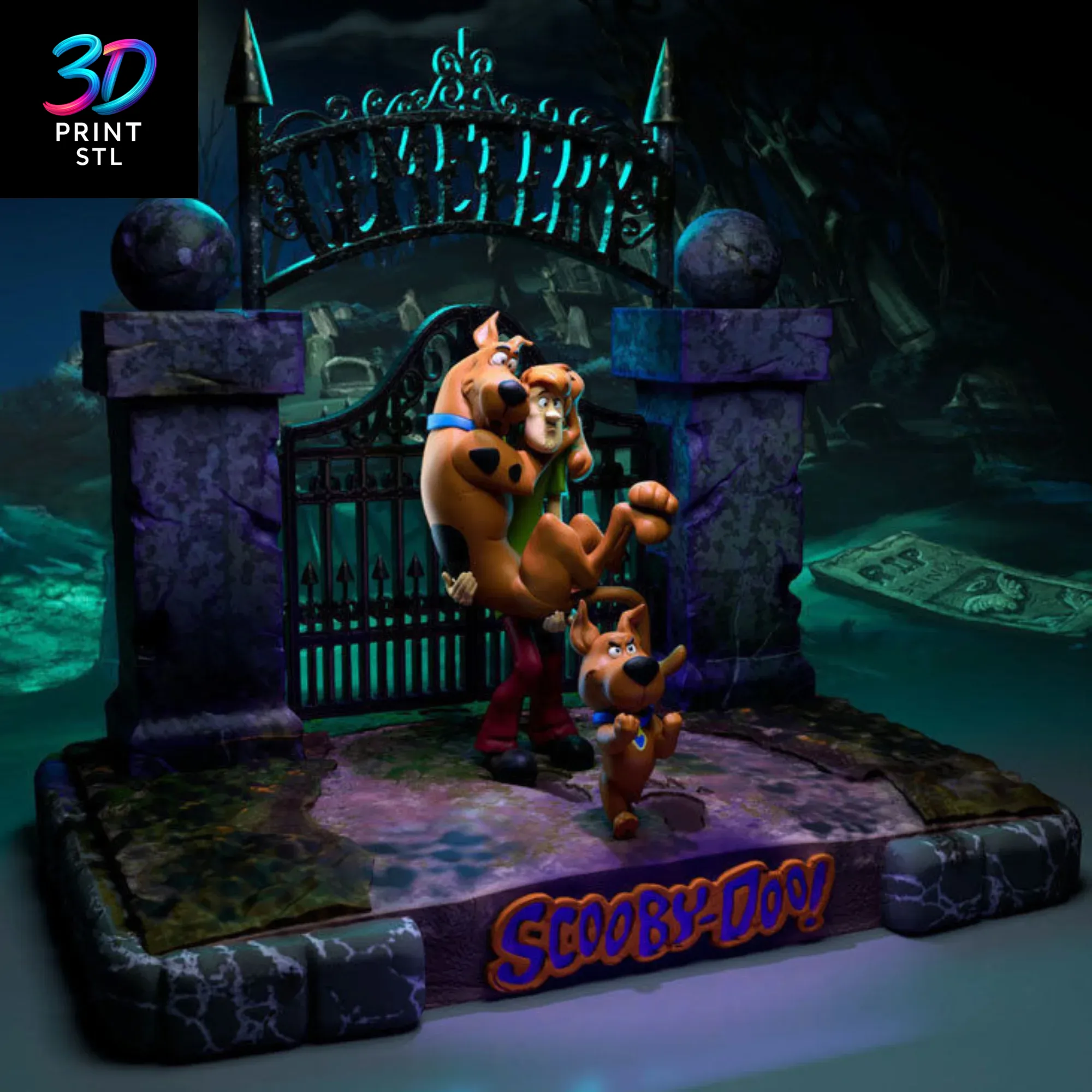 Scooby-Doo & Shaggy Diorama | STL for 3D Printers - Image 2