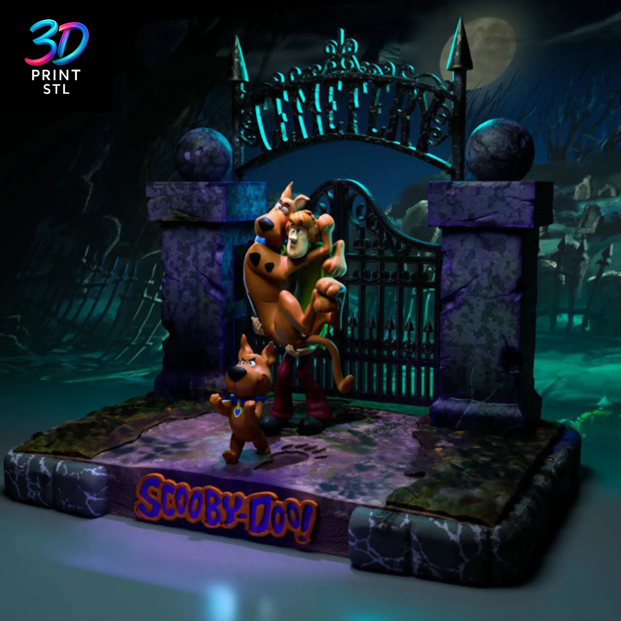 Scooby-Doo & Shaggy Diorama | STL for 3D Printers - Image 3