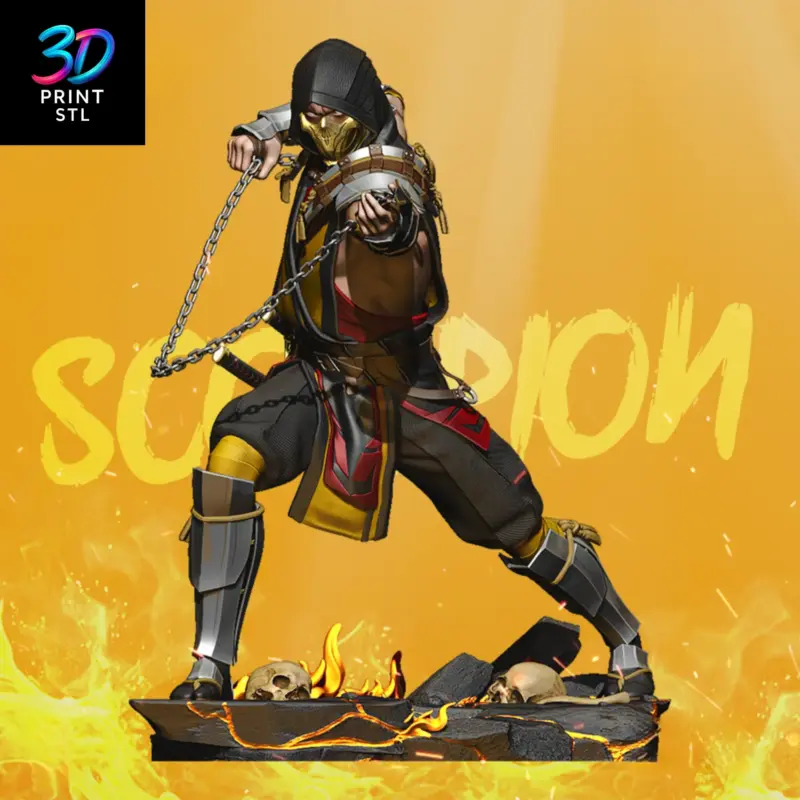 Scorpion Figure Mortal Kombat | STL for 3D Printers - Image 3