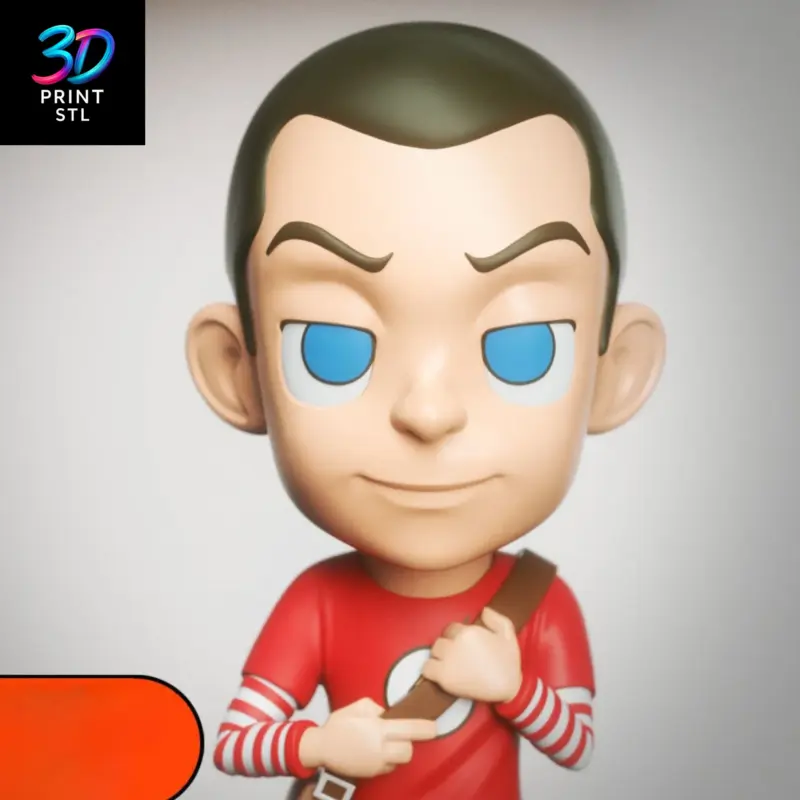 Sheldon Cooper Chibi The Big Bang Theory | STL for 3D Printers - Image 2