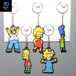 Simpson Keychain Pack | STL File for 3D Printing