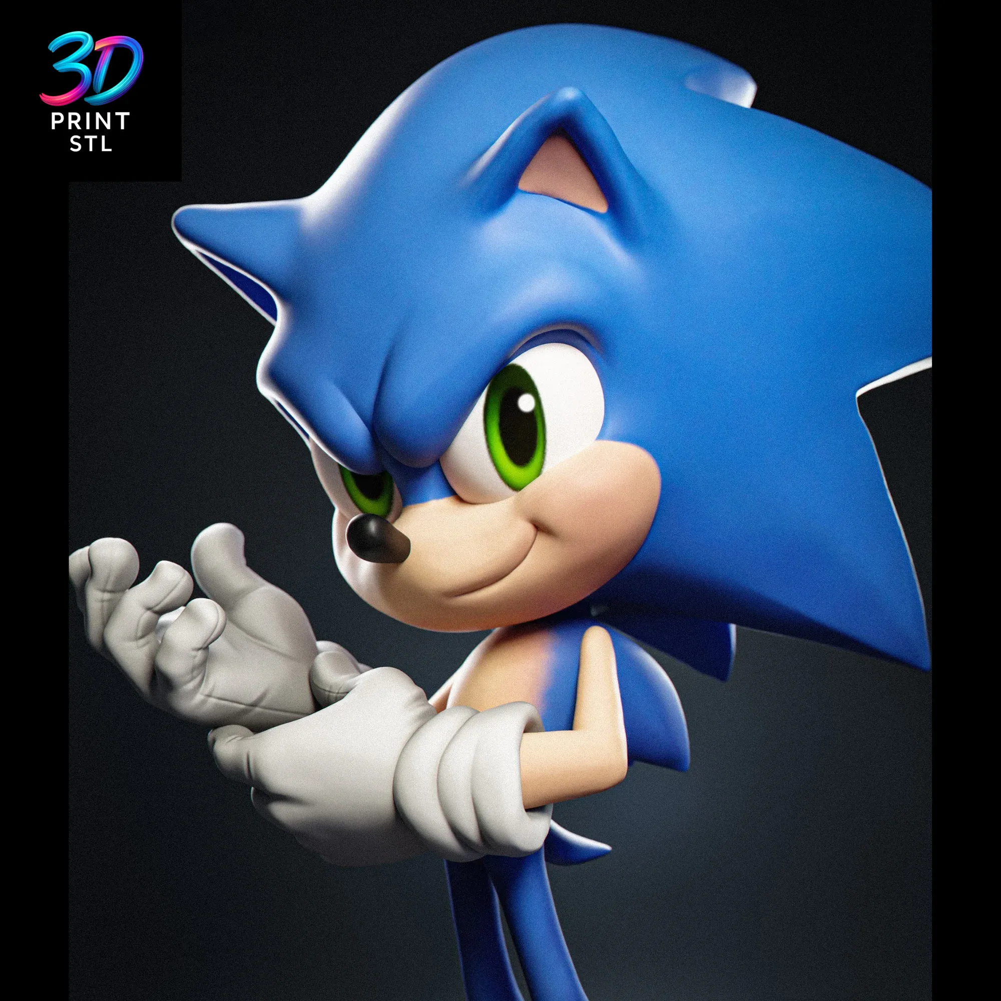 Sonic Figure Sonic the Hedgehog | STL File for 3D Printing - Image 5