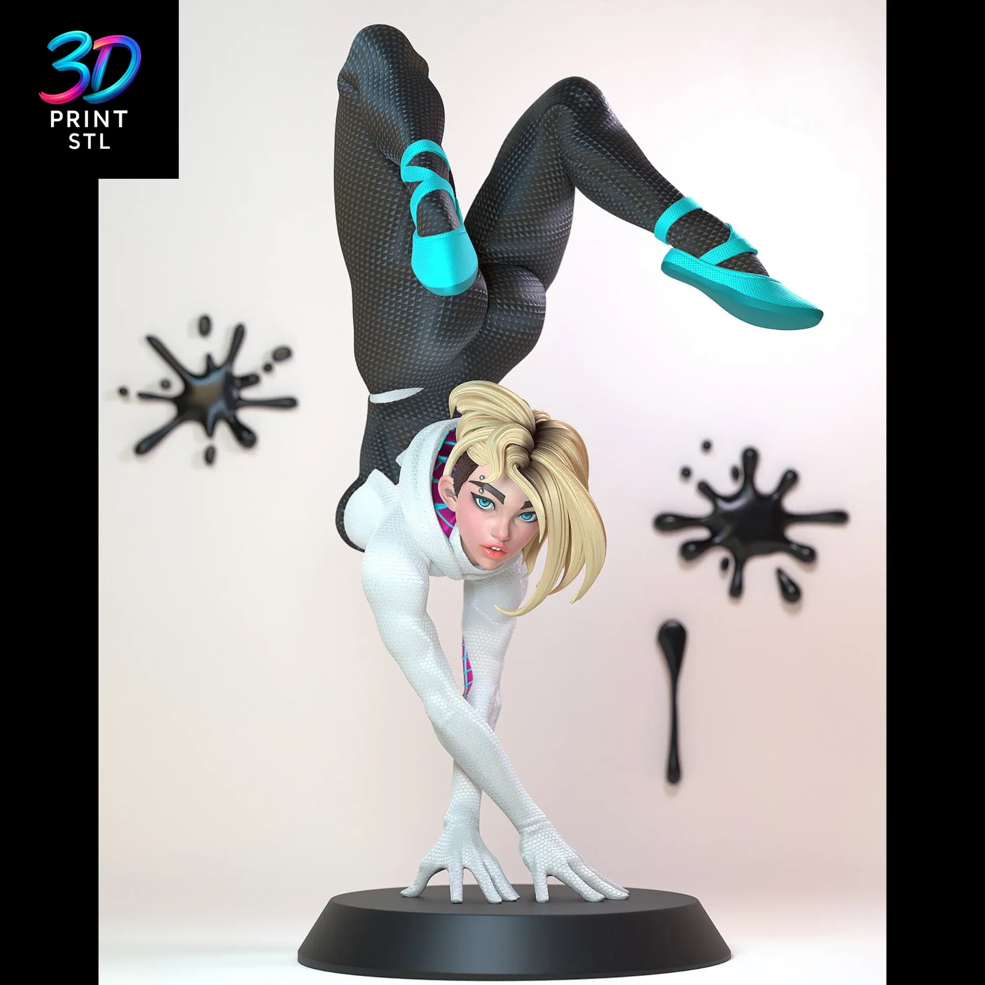 Spider-Gwen Figure Marvel | 3D Print Model | STL