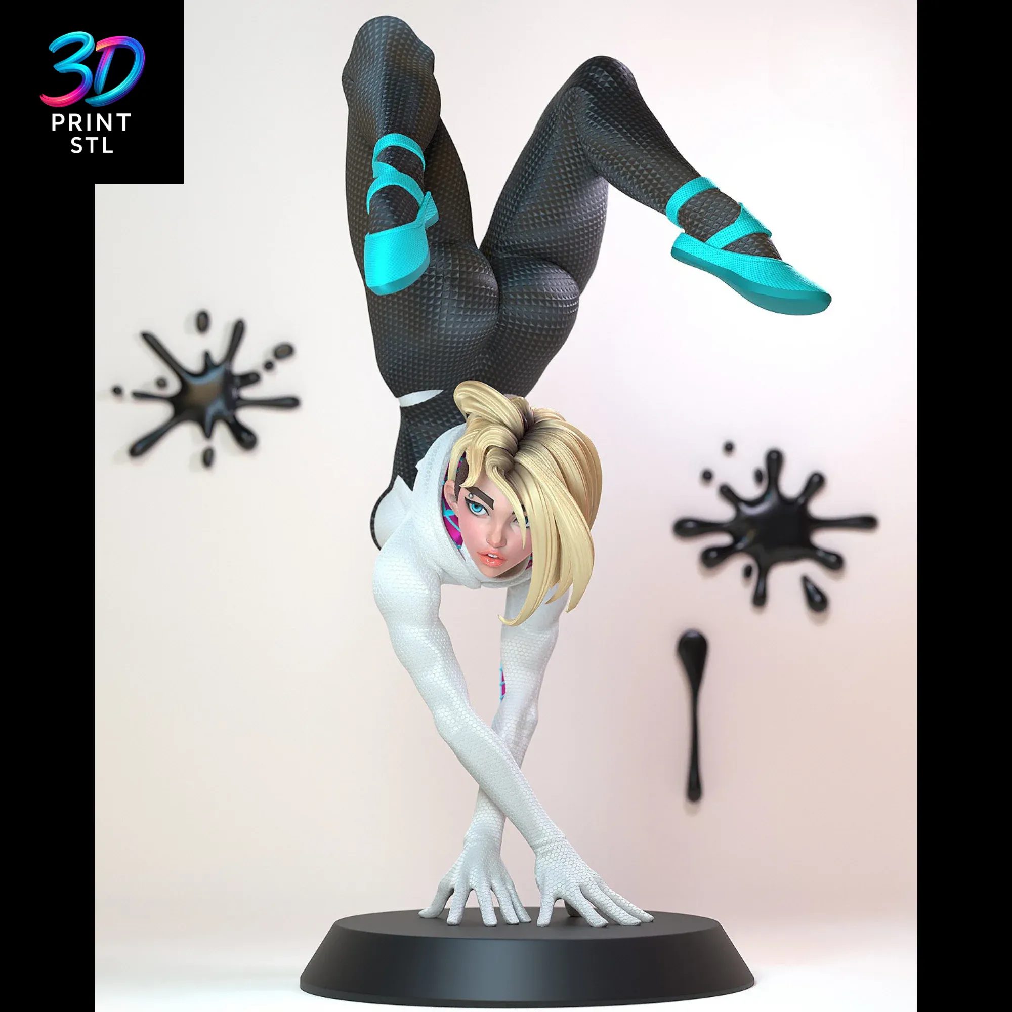 Spider-Gwen Figure Marvel | 3D Print Model | STL - Image 2