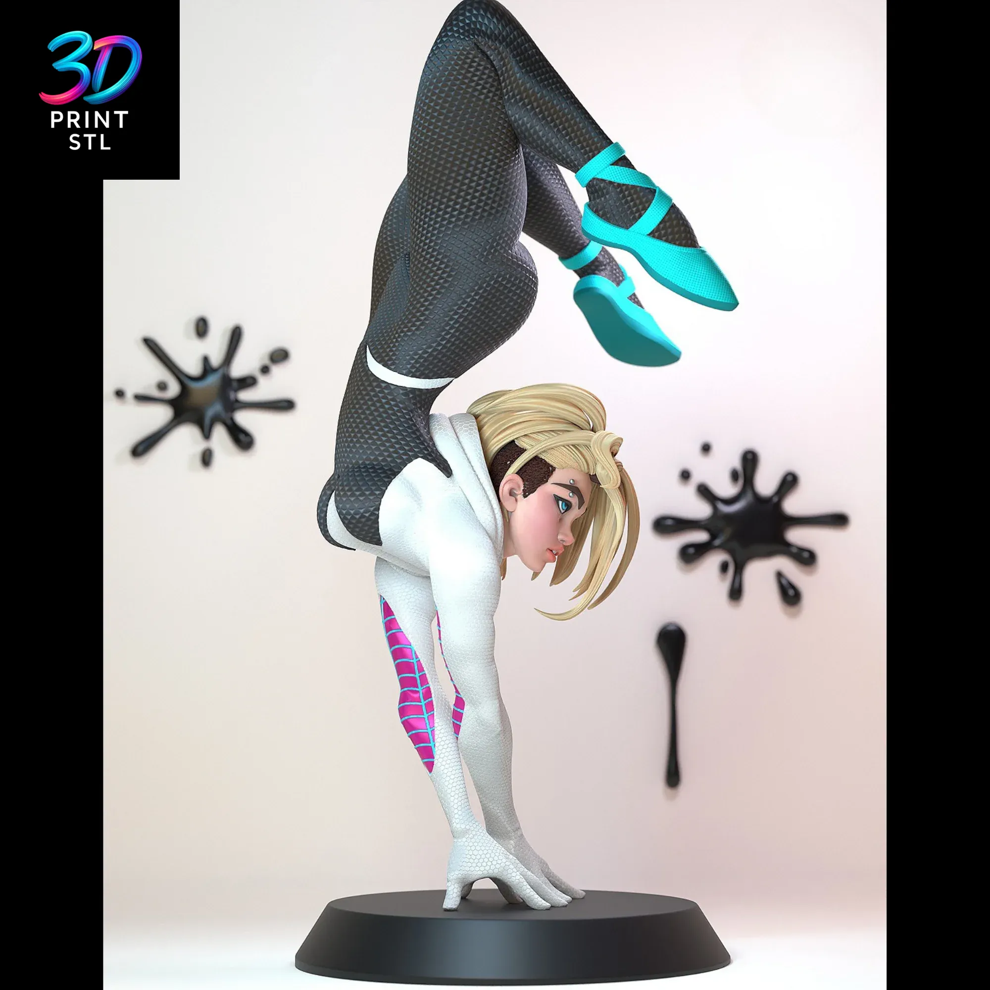 Spider-Gwen Figure Marvel | 3D Print Model | STL - Image 3