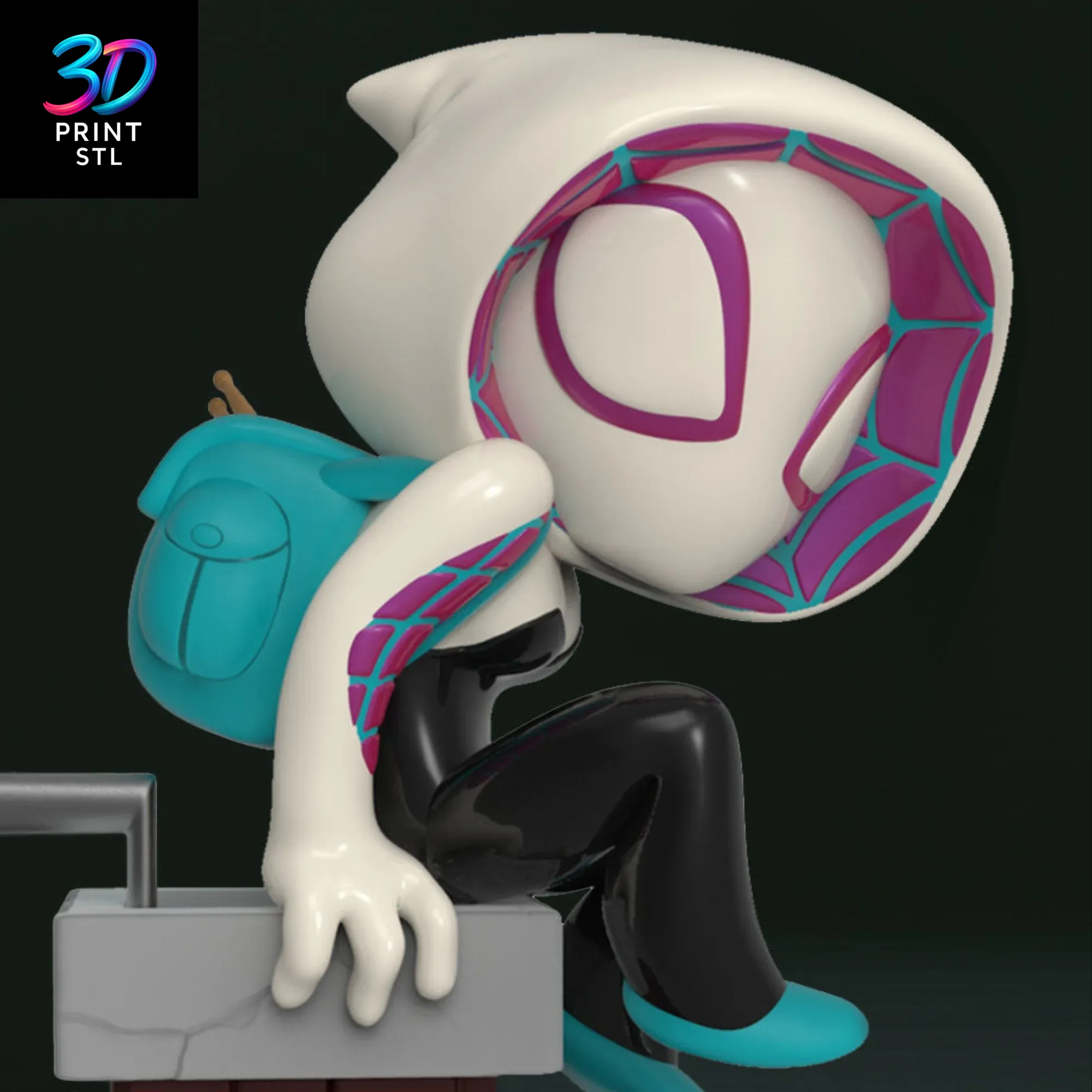 Spider Gwen Chibi Marvel | STL for 3D Printers - Image 2