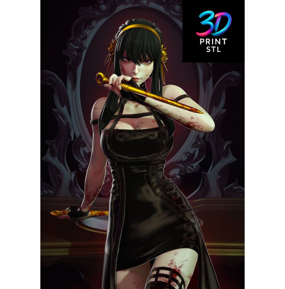 Thorn Princess Yor Statue | Spy x Family STL 3D Print File - Image 3