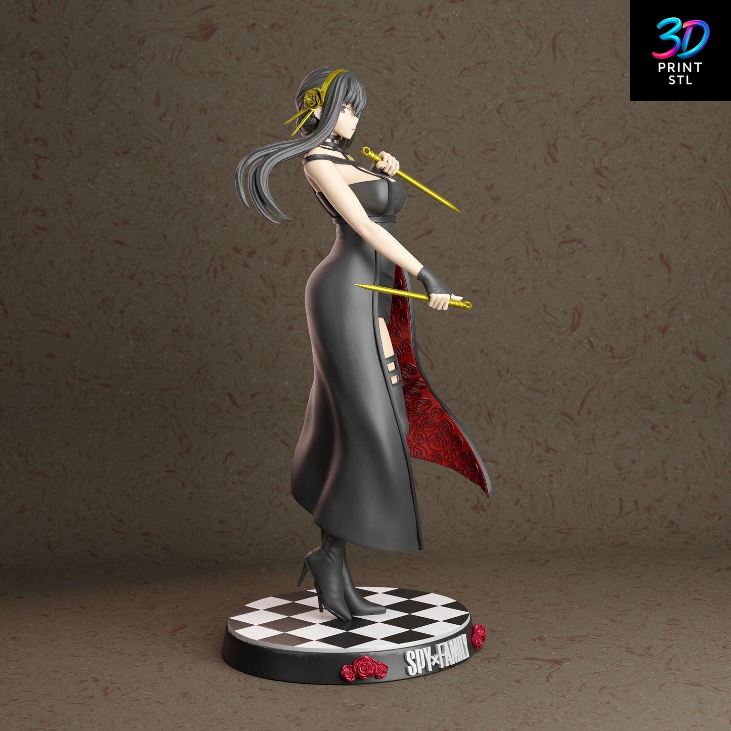 Spy x Family Yor Assassin Pose – STL Model for 3D Printers - Image 2