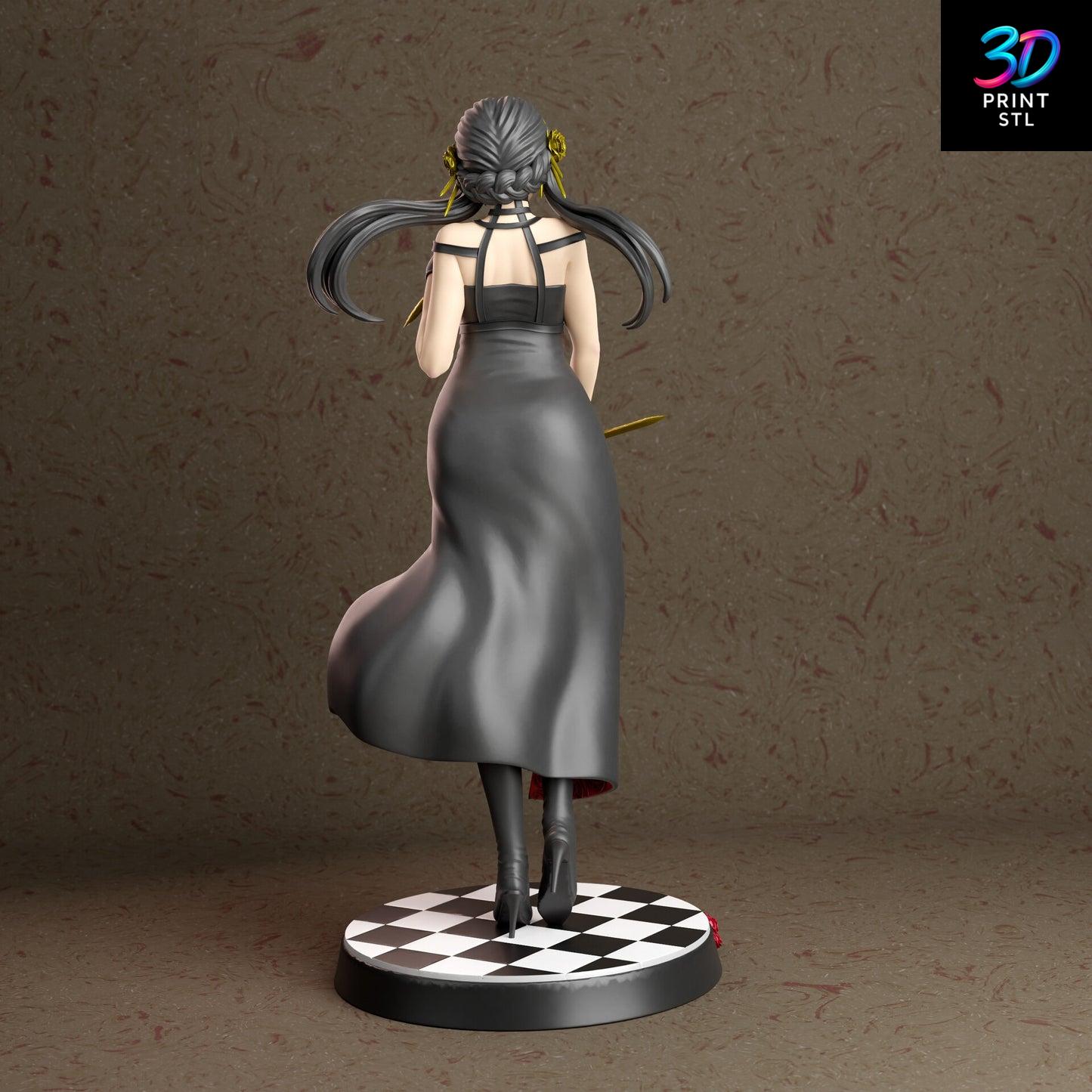 Spy x Family Yor Assassin Pose – STL Model for 3D Printers - Image 4