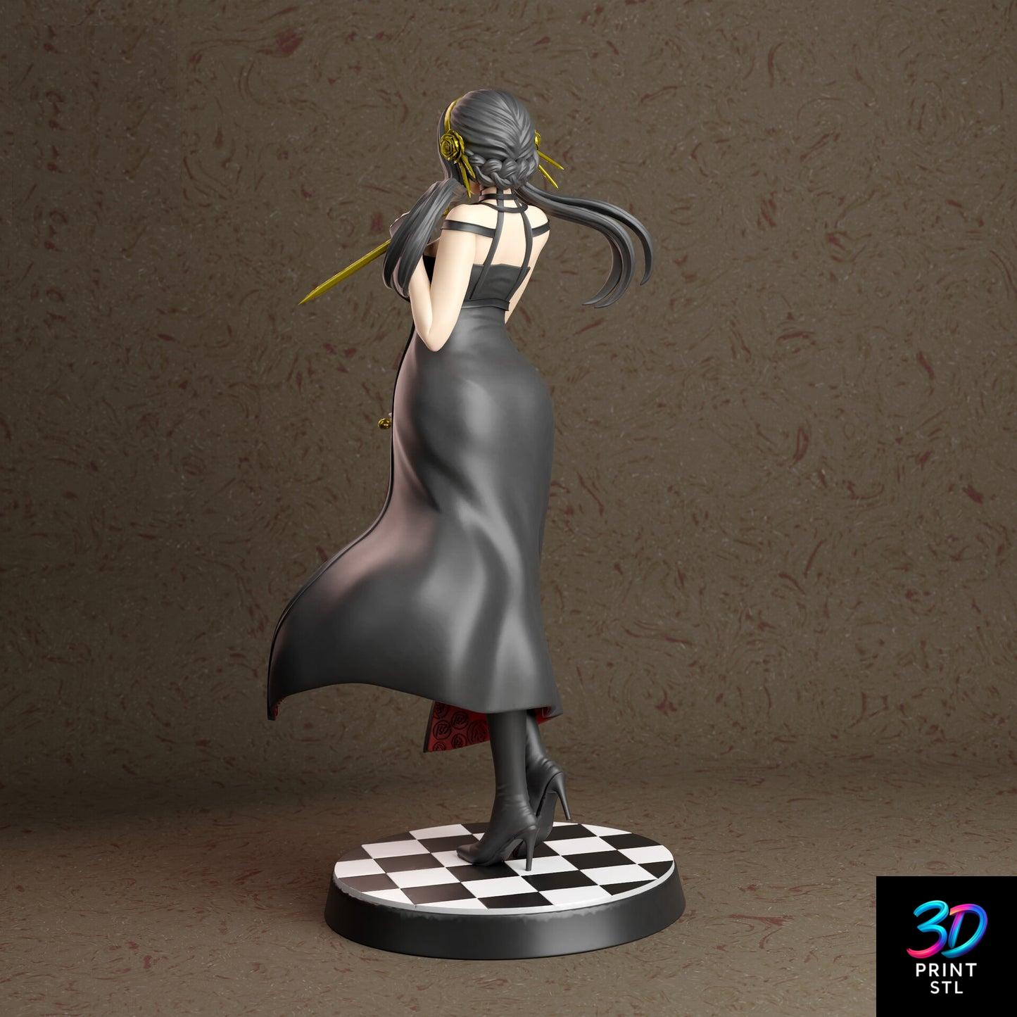 Spy x Family Yor Assassin Pose – STL Model for 3D Printers - Image 5