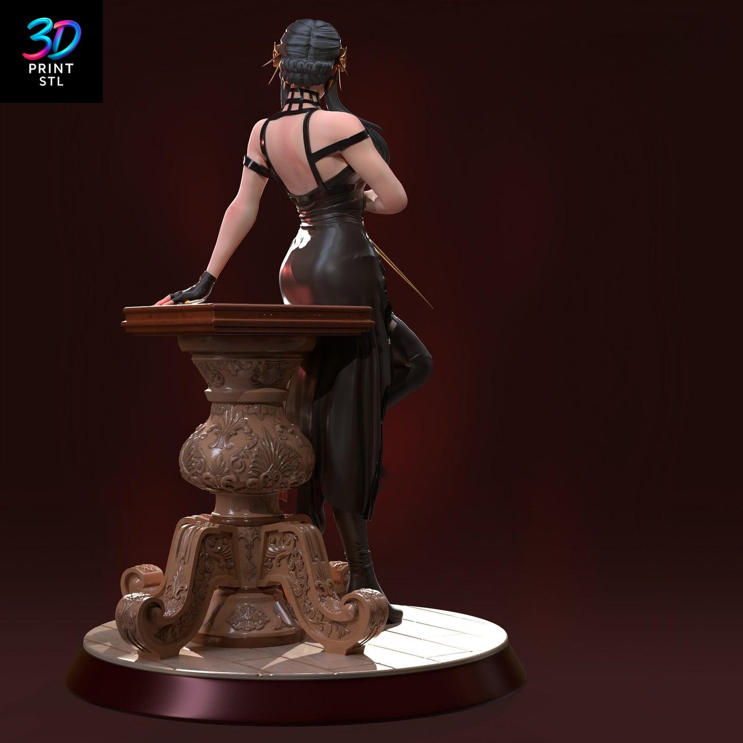 Yor Forger Elegant Dress Figure – STL 3D Print Model - Image 2