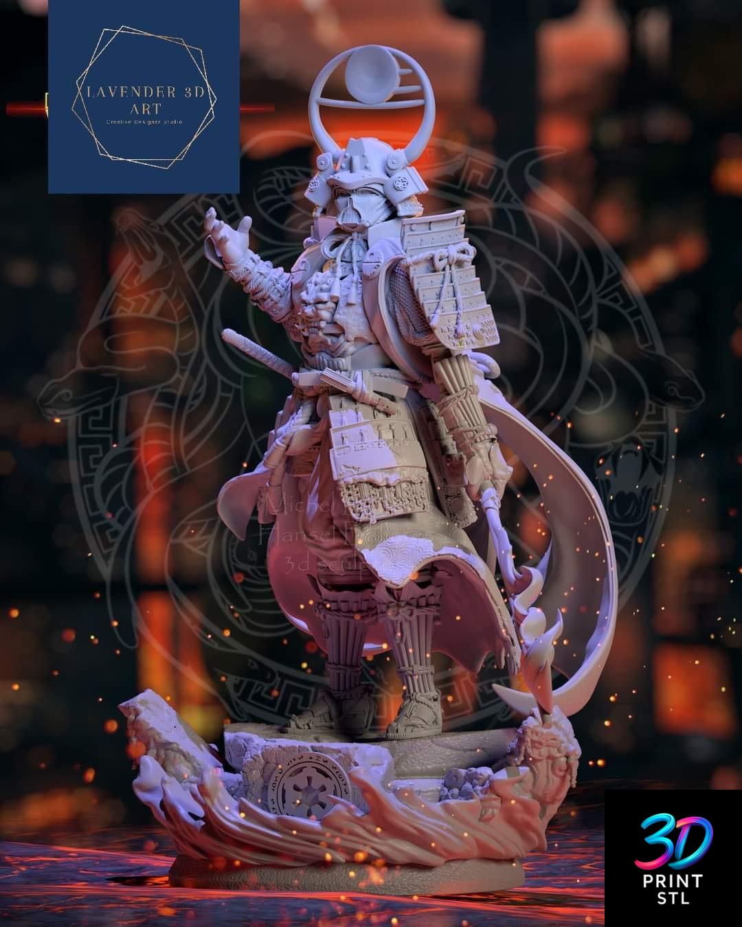 Darth Vader Samurai Star Wars | 3D Print Model | STL - Image 3