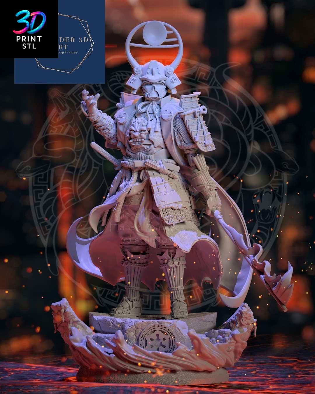 Darth Vader Samurai Star Wars | 3D Print Model | STL - Image 4