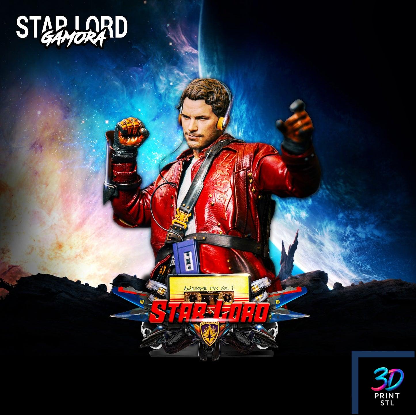 Starlord Bust Avengers | 3D Print File | STL - Image 5