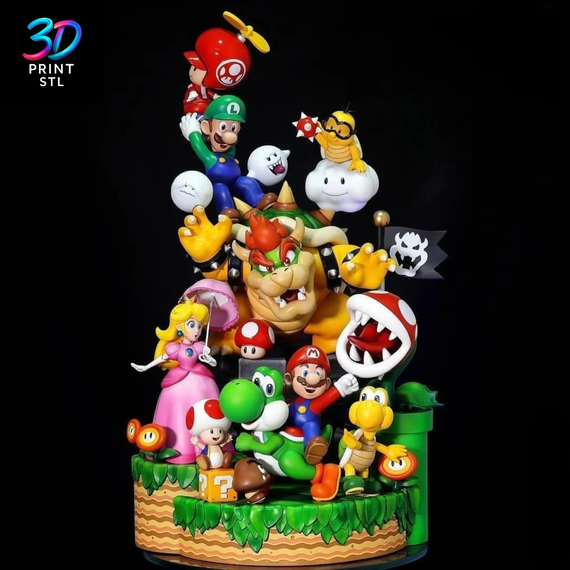 Super Mario Bros Diorama | 3D Print Model | STL
