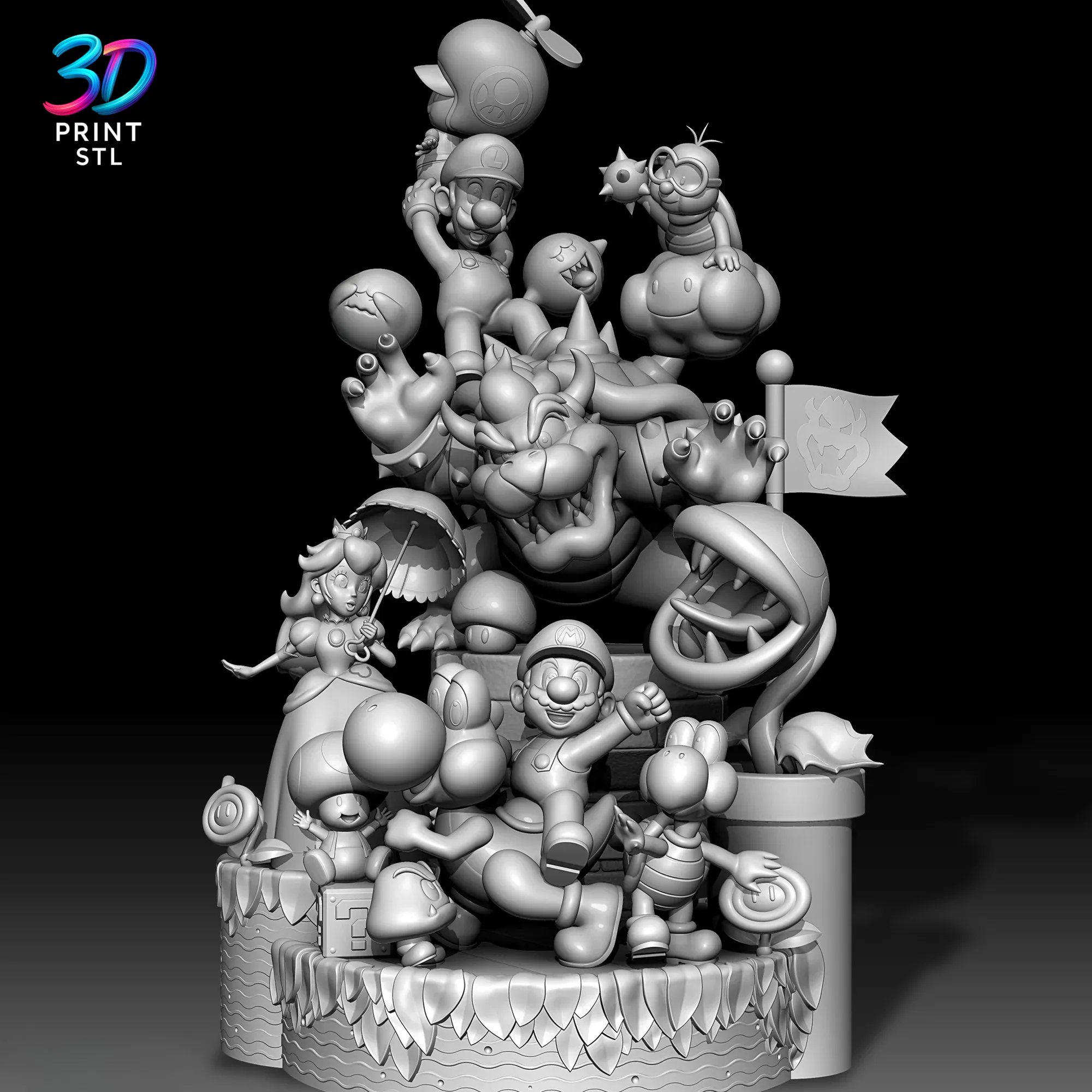 Super Mario Bros Diorama | 3D Print Model | STL - Image 2
