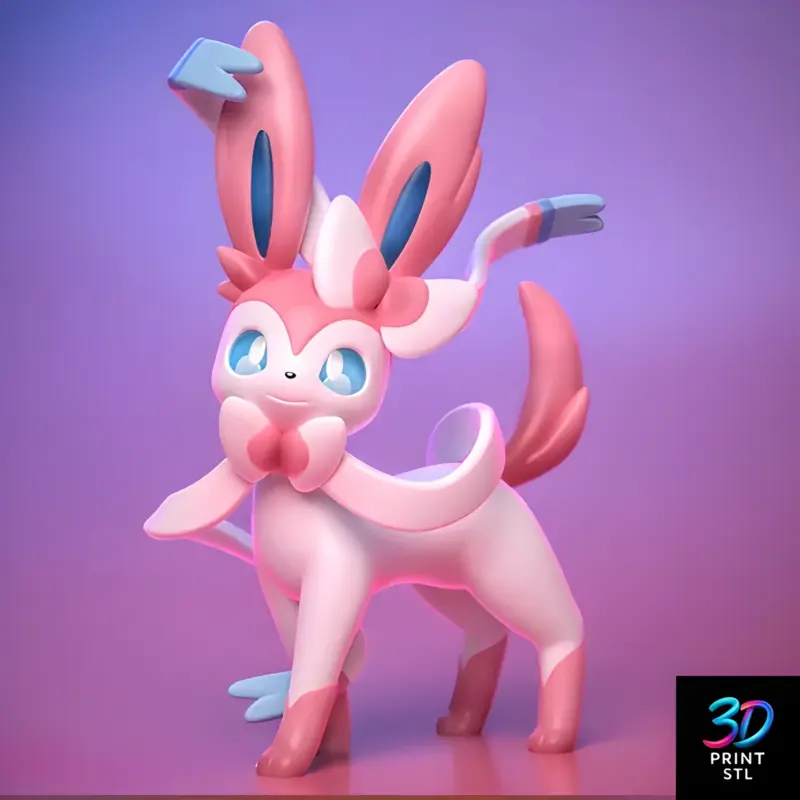 Sylveon Pokémon | 3D Print File | STL