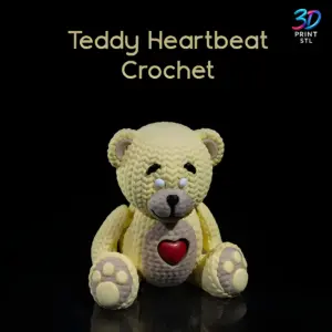 Teddy Heartbeat Crochet Pattern | 3D Print File | STL