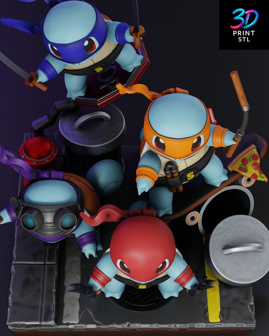Teenage Mutant Ninja Turtles Figure Pokemon | 3D Print Model | STL