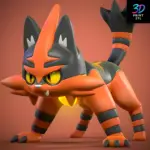 Torracat Pokémon | STL for 3D Printers