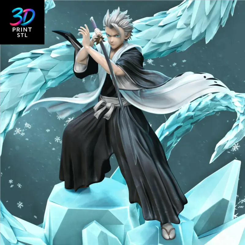 Toshiro Hitsugaya Bankai Diorama Bleach | STL for 3D Printers - Image 2