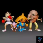 Tyrogue Hitmonchan Hitmonlee Hitmontop Pokemon | STL for 3D Printers