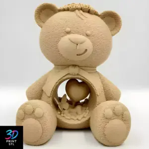 Valentine’s Teddy Bear Ornament | STL for 3D Printers