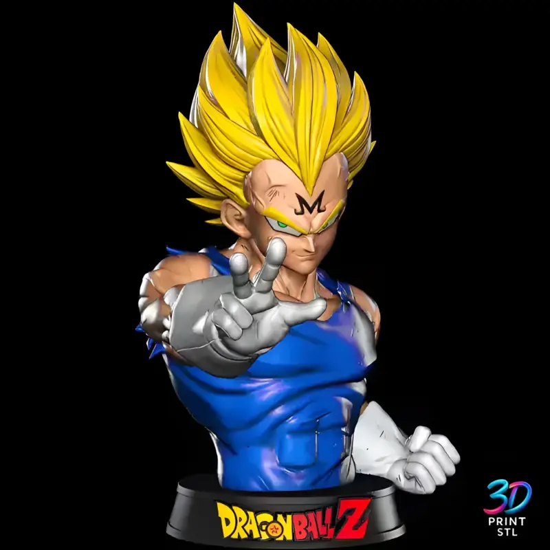 Vegeta Bust Dragon Ball Z | STL for 3D Printers - Image 2
